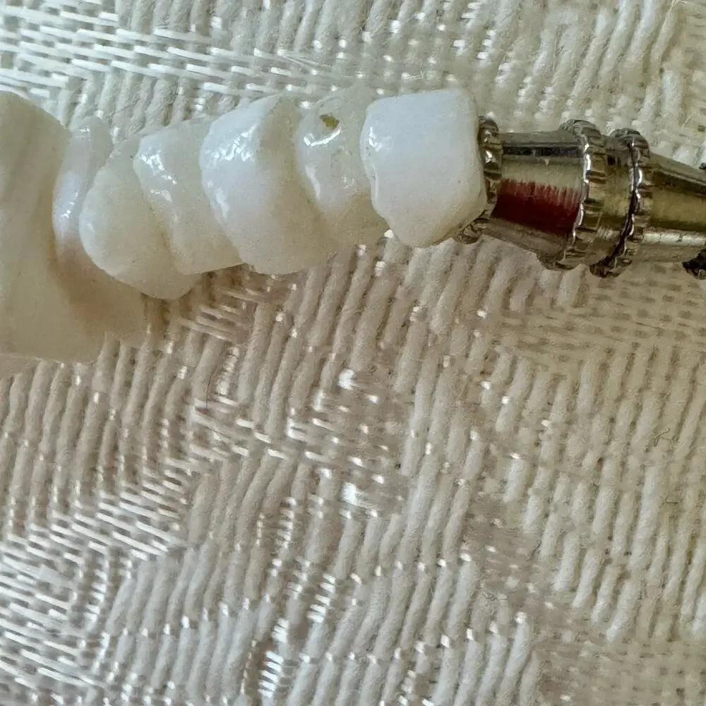 Vintage 1990s Pink & White Puka Shell Chip Necklace and Bracelet Anklet chipped